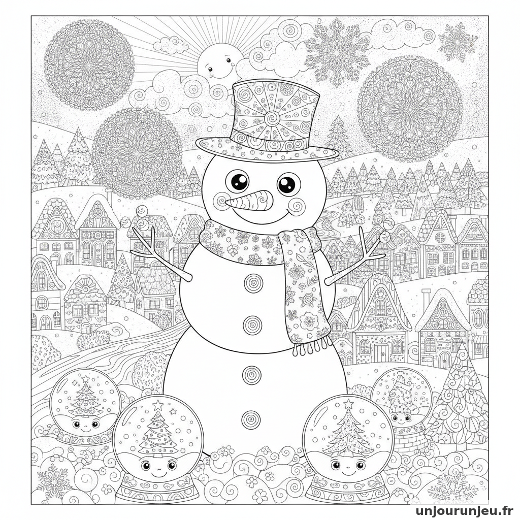 Coloriage Bonhomme De Neige Bonhomme Neige Bebe 10