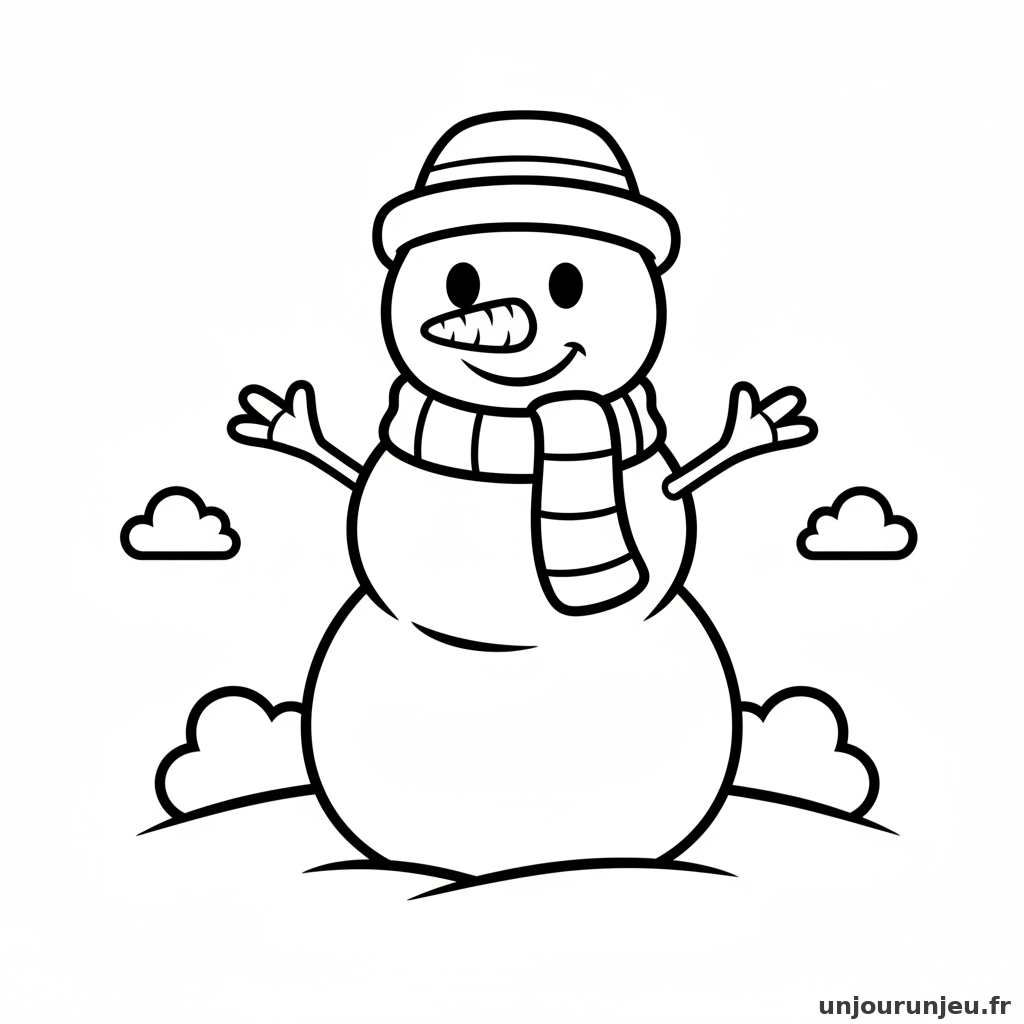 Coloriage Bonhomme De Neige Bonhomme Neige Bebe 10