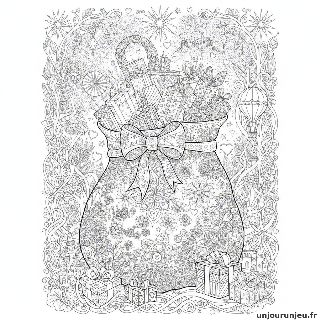 Coloriage Cadeau Sac Cadeaux 17
