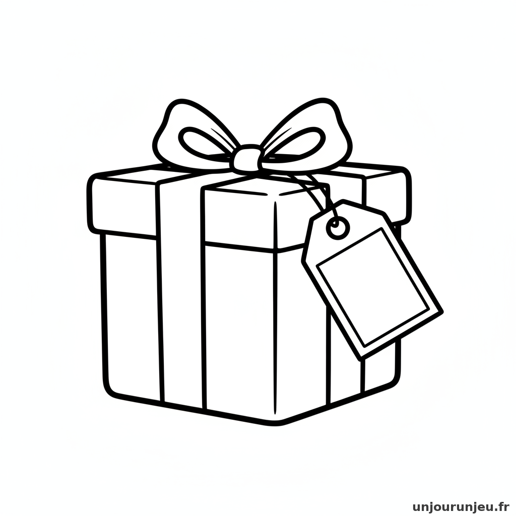 Coloriage Cadeau Cadeau Etiquette 19