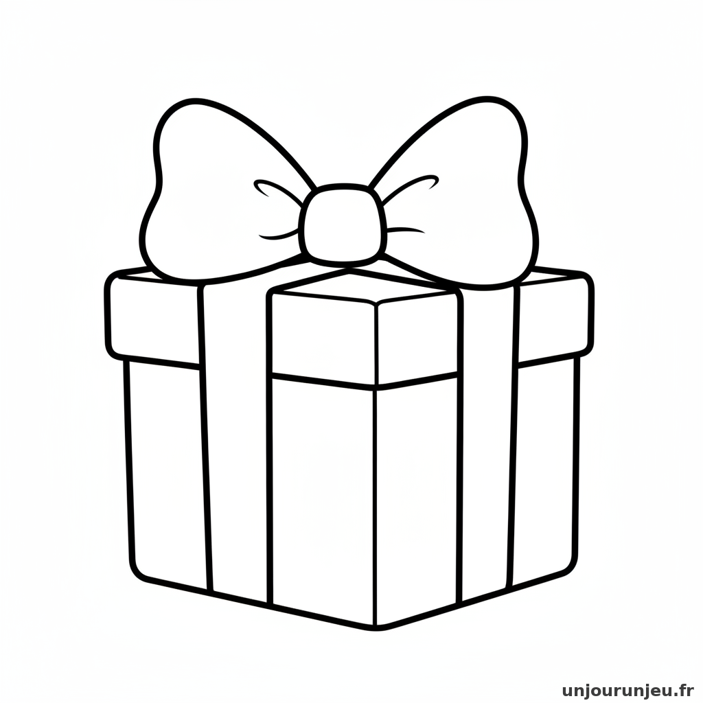 Coloriage Cadeau Cadeau Noeud Papillon 18