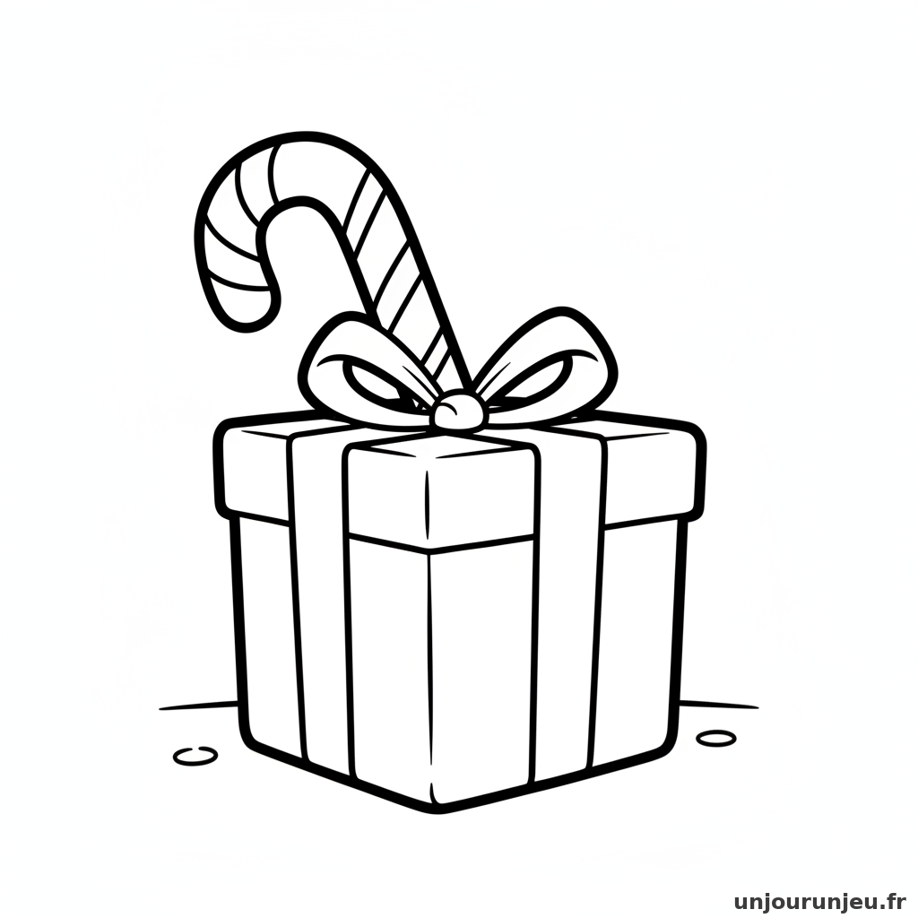 Coloriage Cadeau Cadeau Sucre Dorge 15