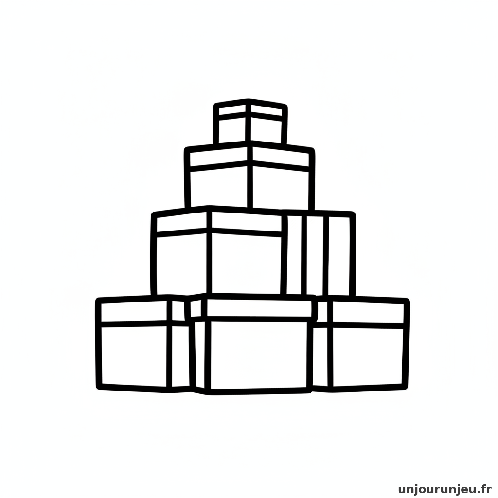 Coloriage Cadeau Cadeaux Pyramide 20