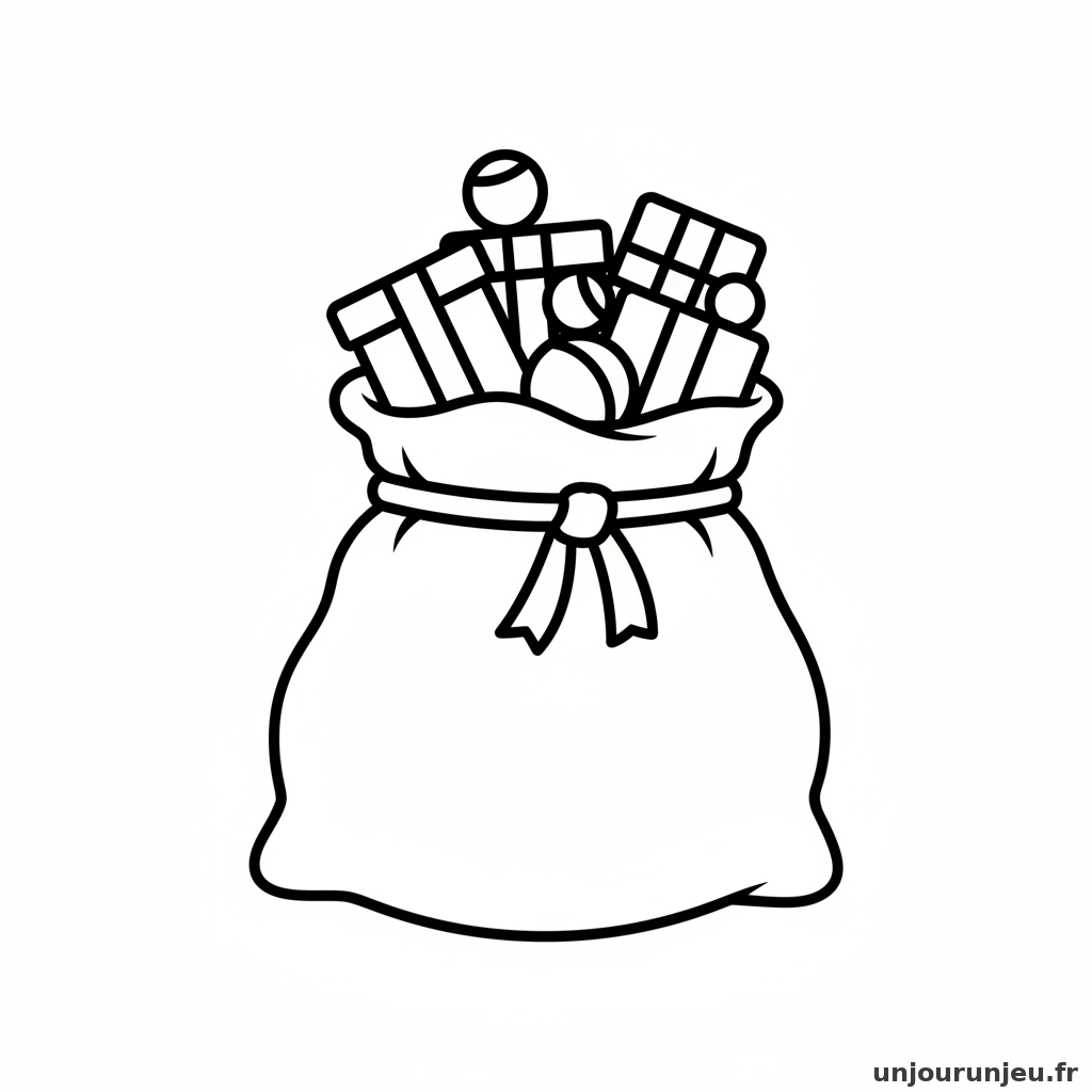 Coloriage Cadeau Sac Cadeaux 17