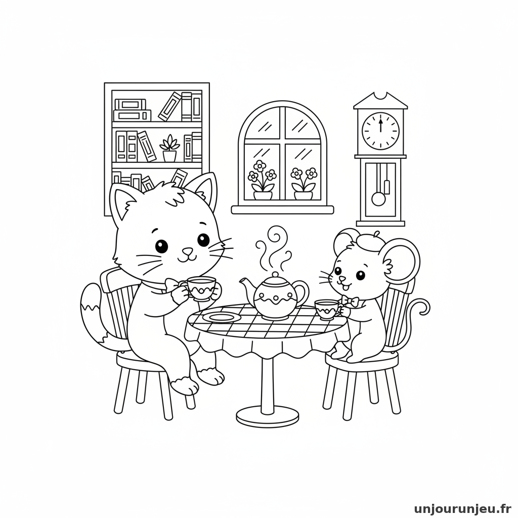 Coloriage Chat Chat Boit The Souris 20