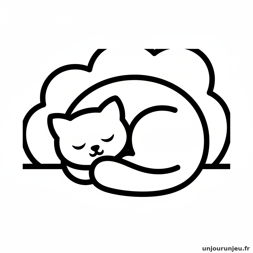 Coloriage Chat Chat Boule 11