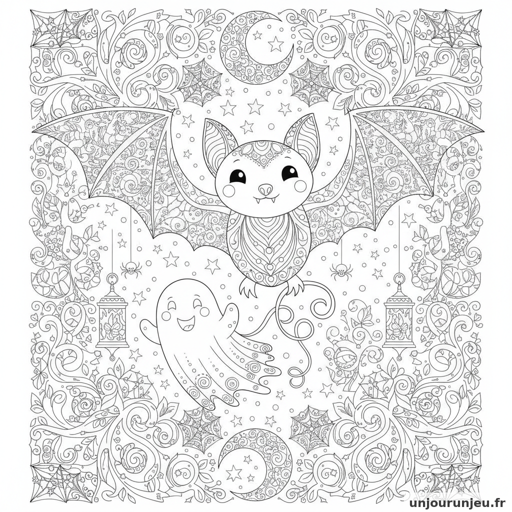 Coloriage Chauve Souris Chauve Souris Fantome 14