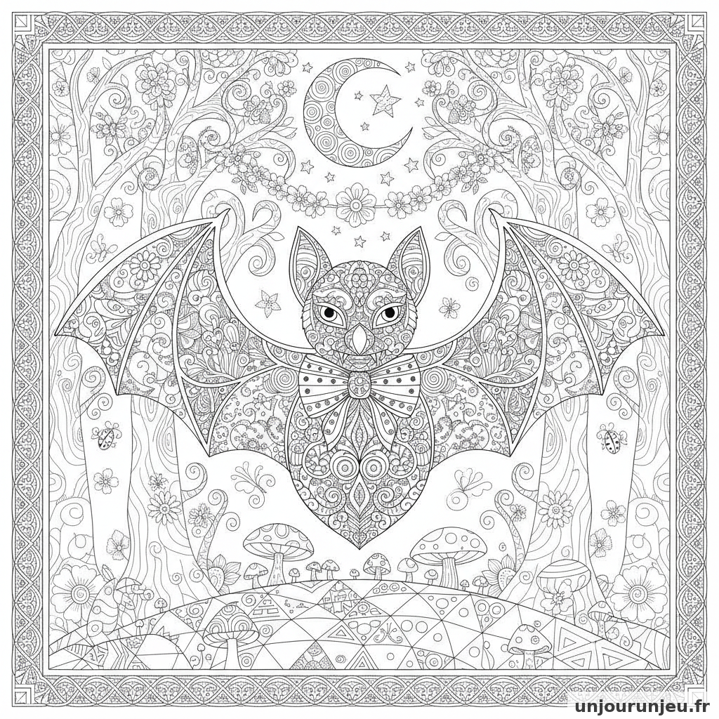 Coloriage Chauve Souris Chauve Souris Noeud Papillon 06