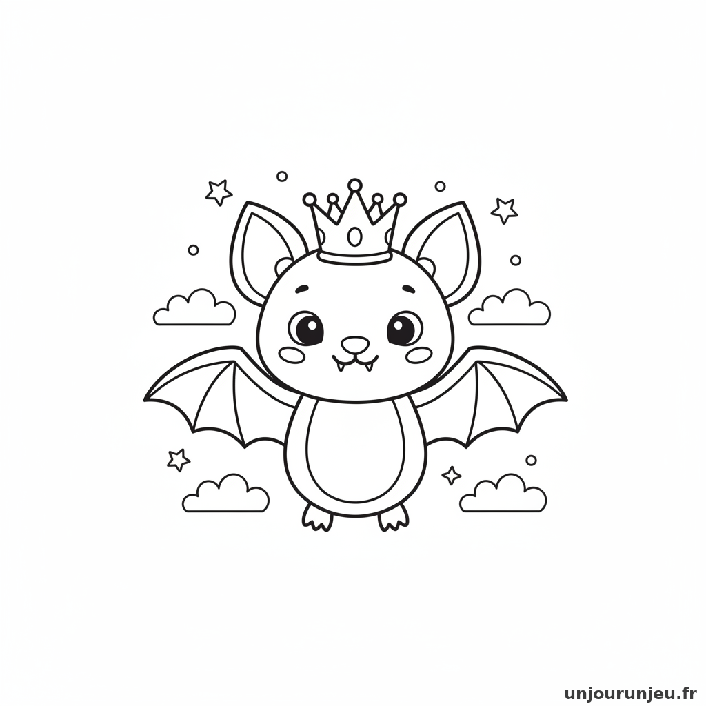 Coloriage Chauve Souris Chauve Souris Couronne 16