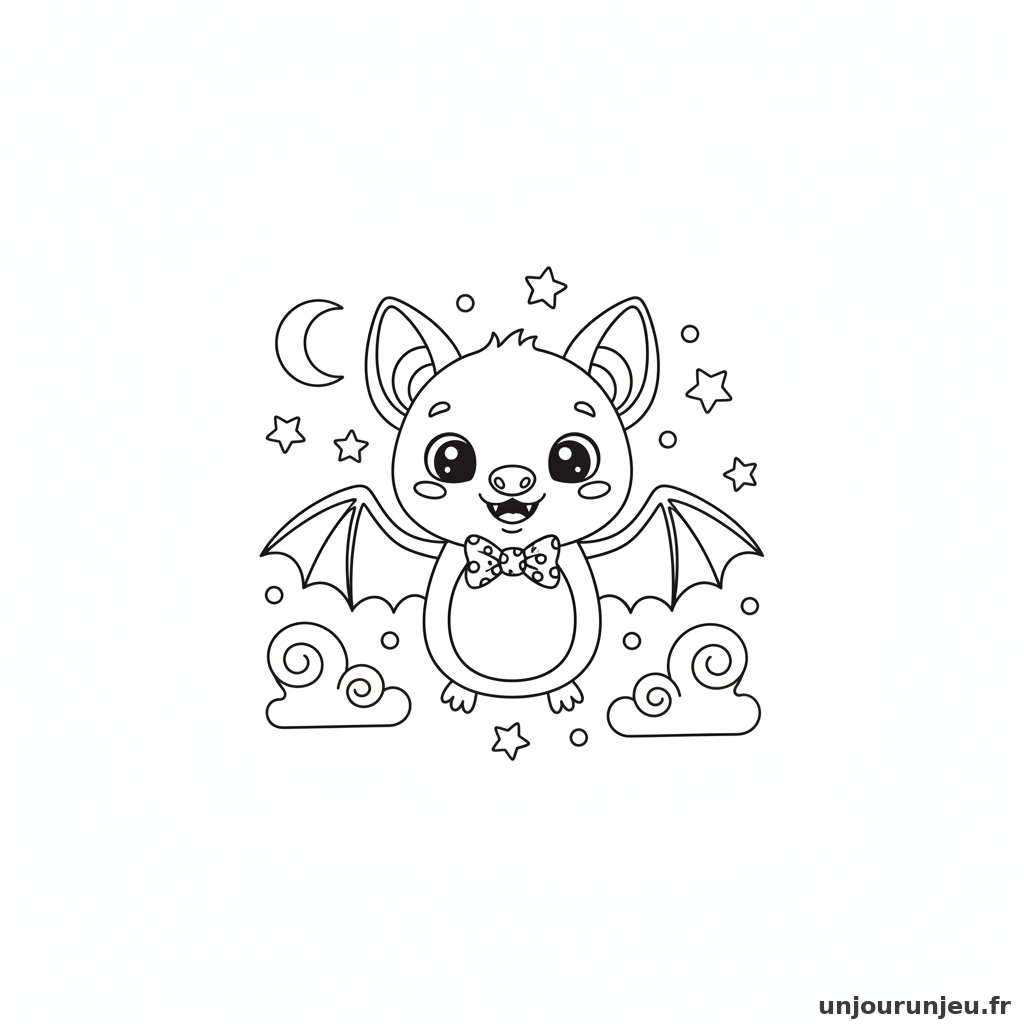 Coloriage Chauve Souris Chauve Souris Noeud Papillon 06