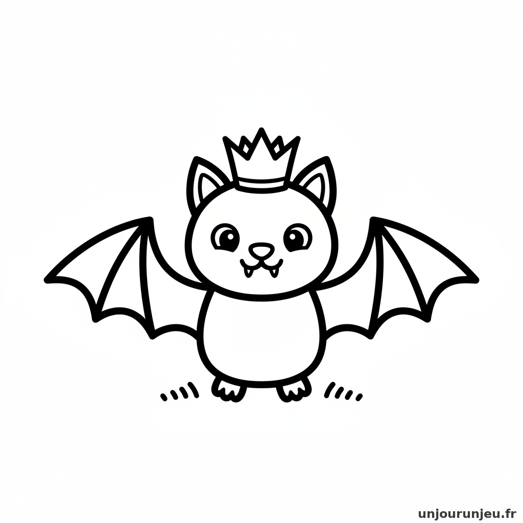Coloriage Chauve Souris Chauve Souris Couronne 16