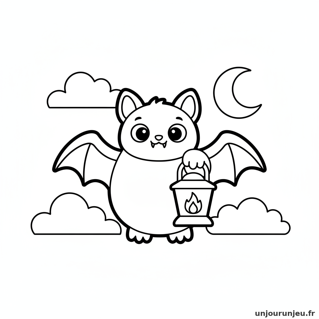Coloriage Chauve Souris Chauve Souris Lanterne 15