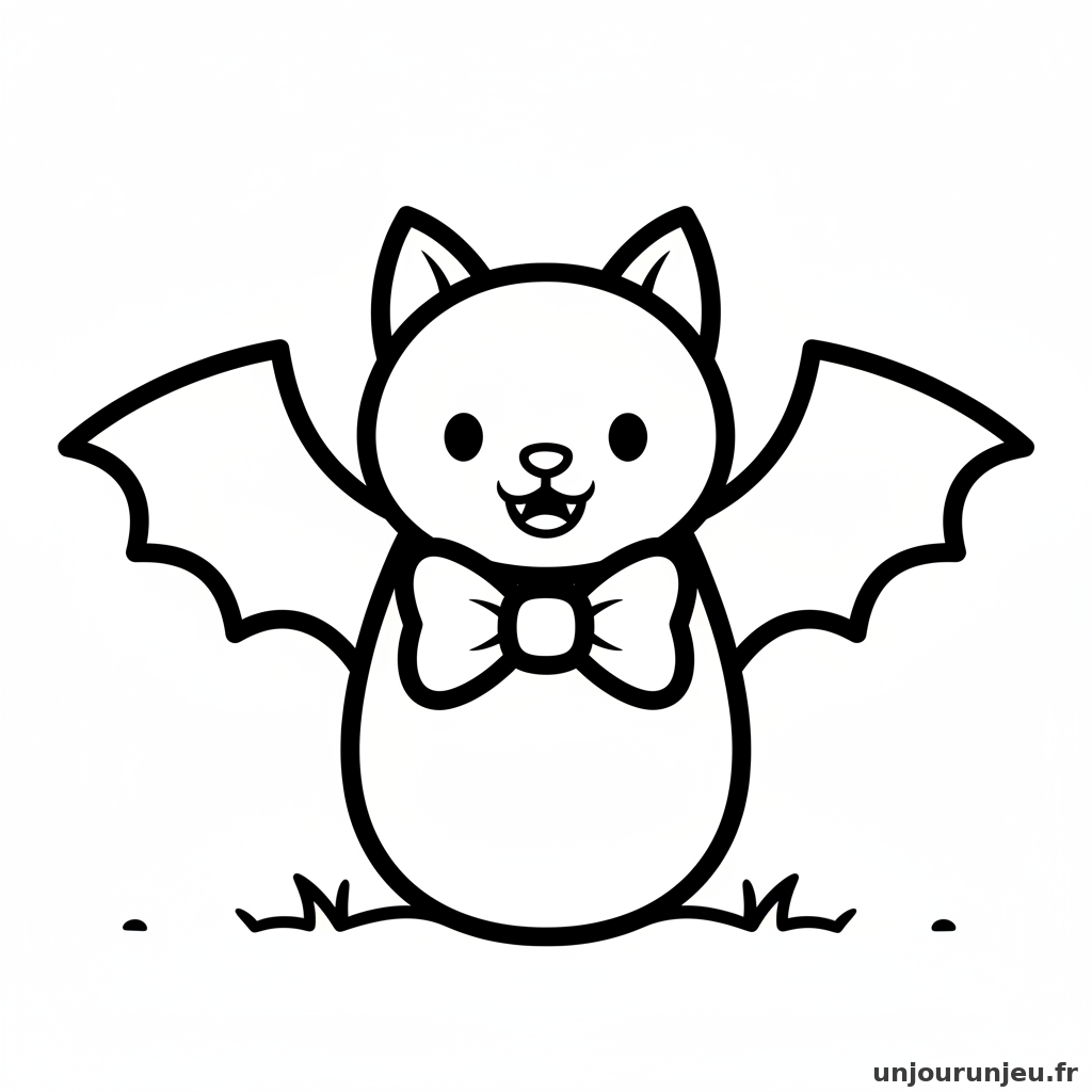 Coloriage Chauve Souris Chauve Souris Noeud Papillon 06