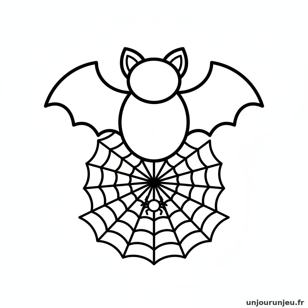 Coloriage Chauve Souris Chauve Souris Toile Araignee 13