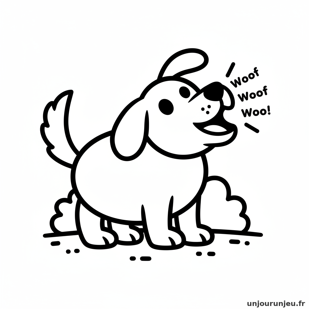 Coloriage Chien Chien Aboie Joyeusement 17