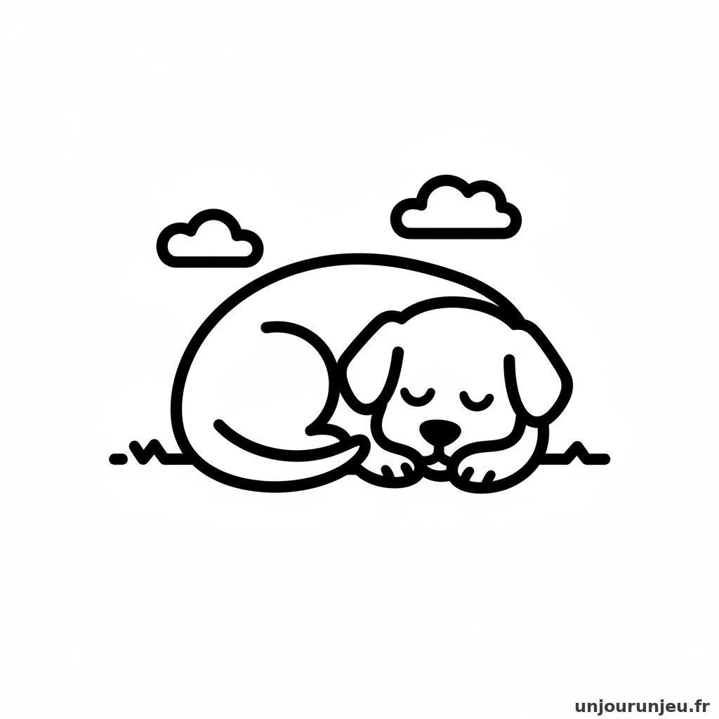 Coloriage Chien Chien Boule 13