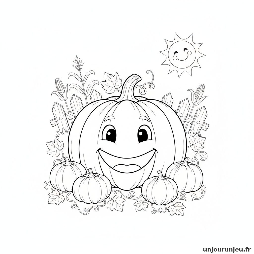 Coloriage Citrouille Citrouille Geante 16