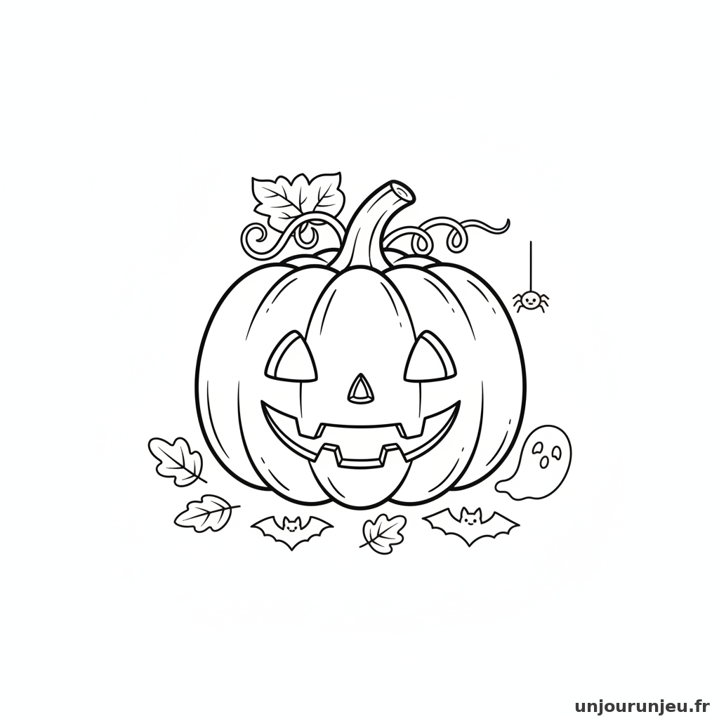 Coloriage Citrouille Citrouille Sculptee 11