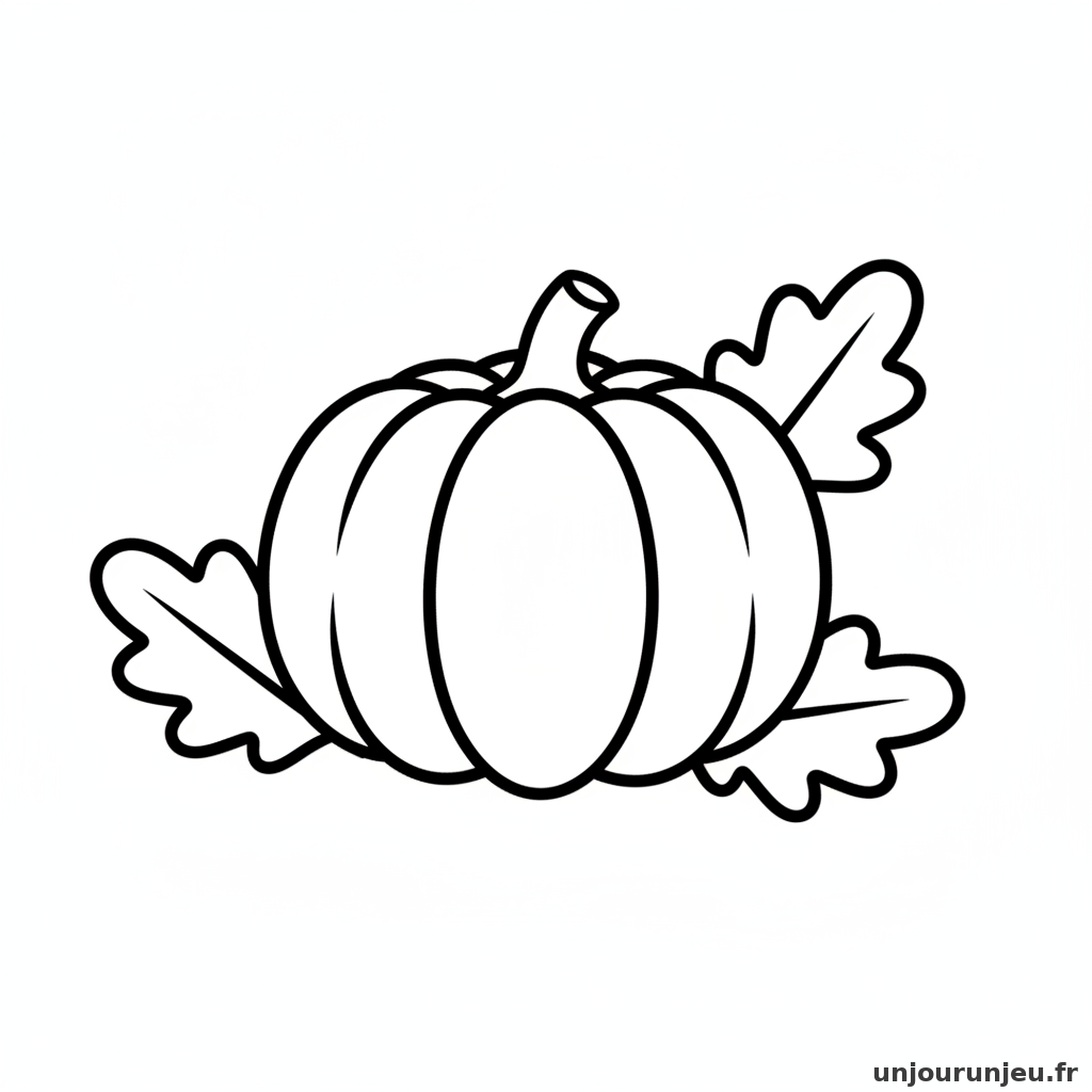 Coloriage Citrouille Citrouille Feuilles Dautomne 18