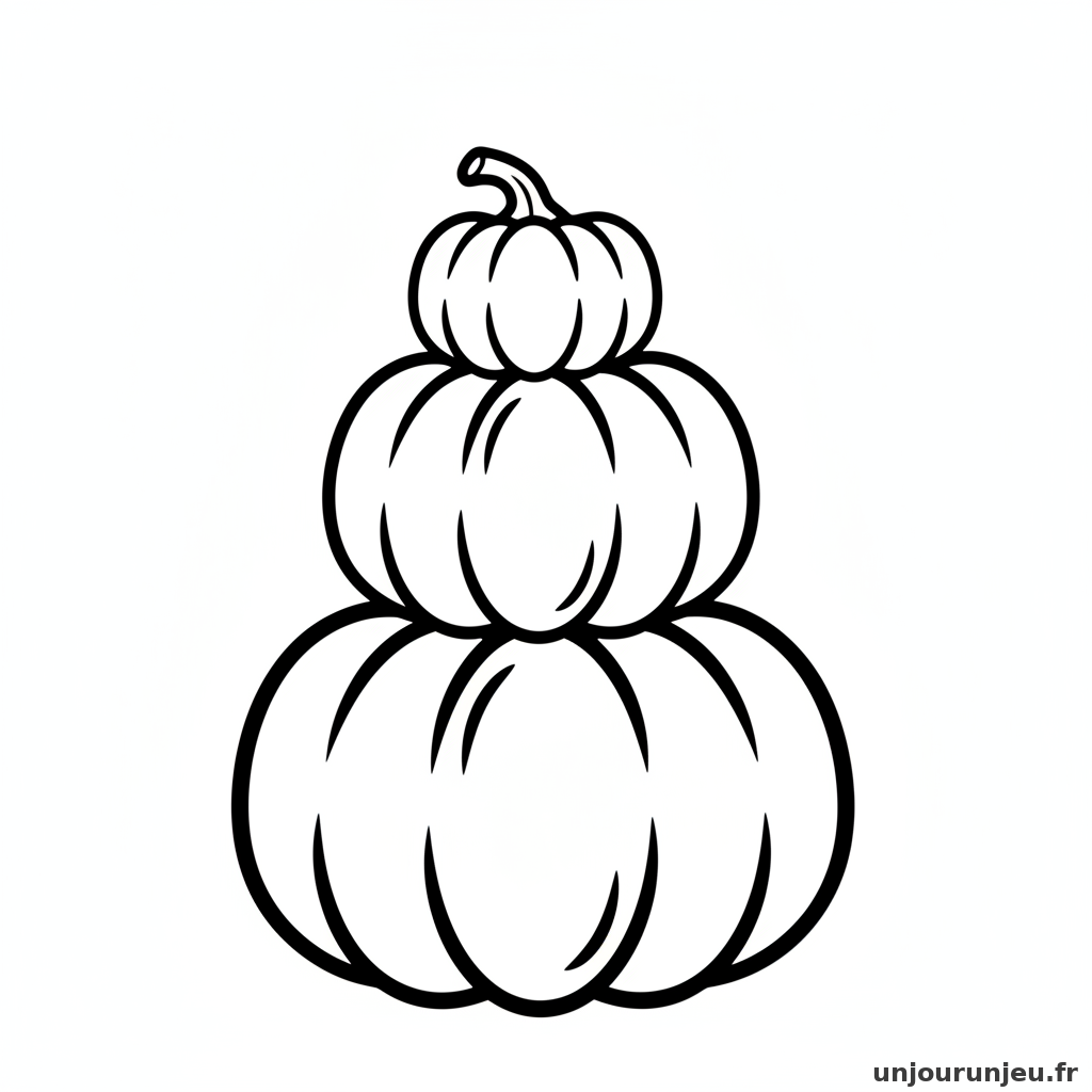 Coloriage Citrouille Citrouille Pile Trois 20