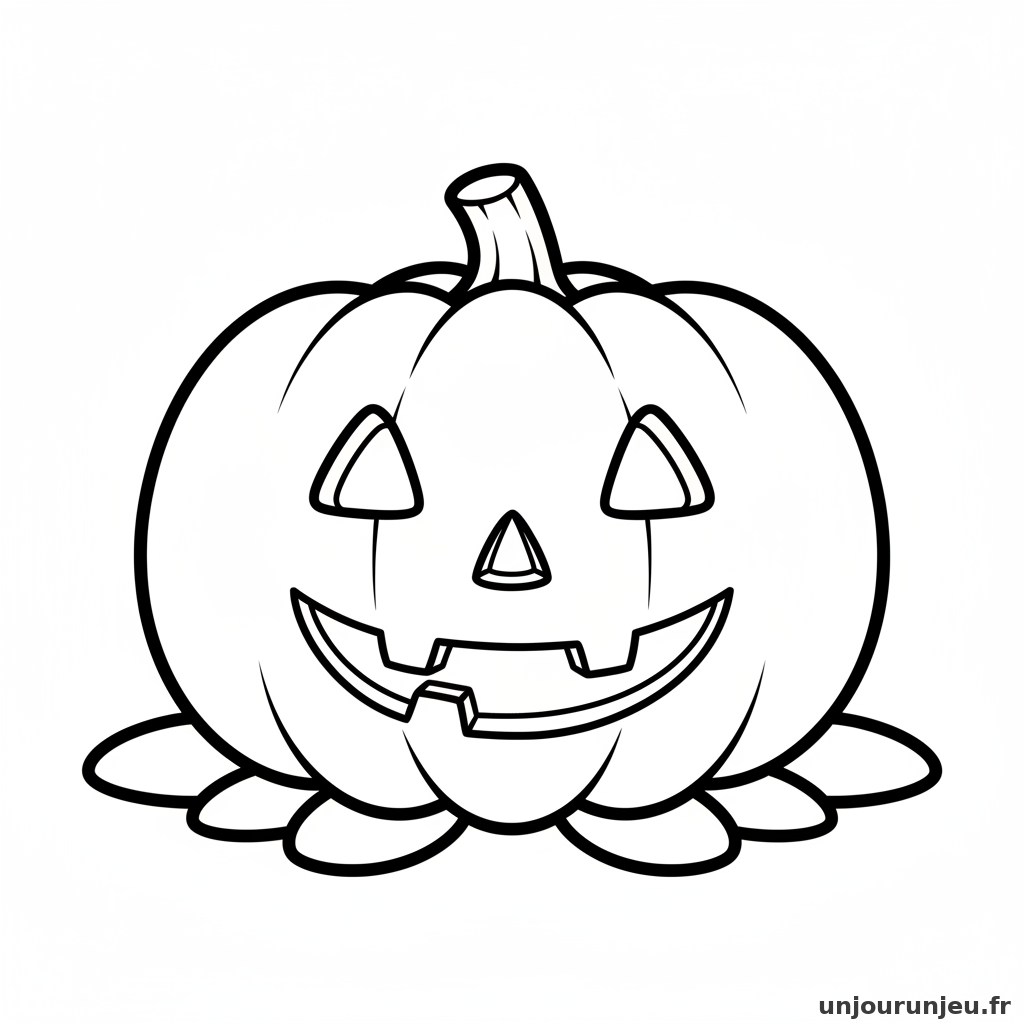 Coloriage Citrouille Citrouille Sculptee 11