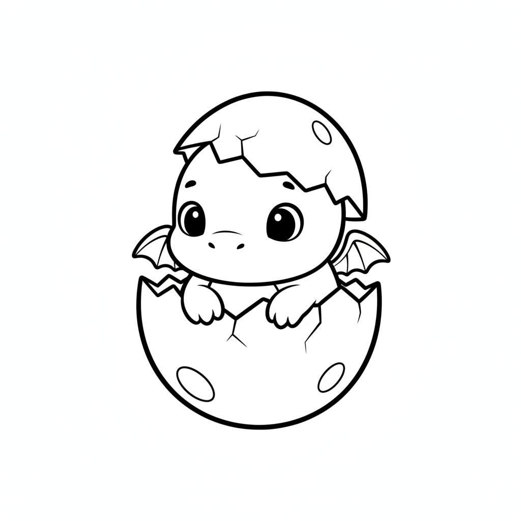 Coloriage Dragon Un Bebe Dragon Qui Sort De Son Oeuf 02