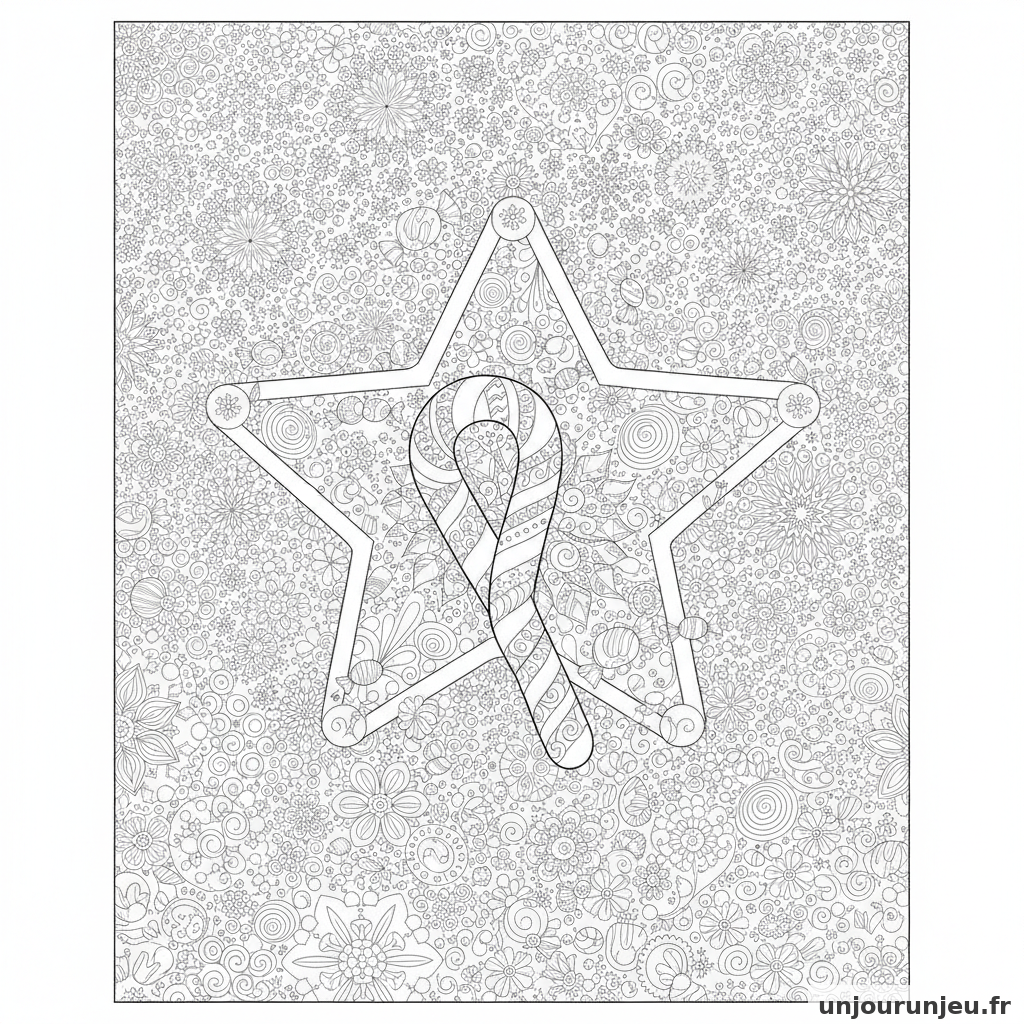Coloriage Etoile Etoile Sucre Dorge 18