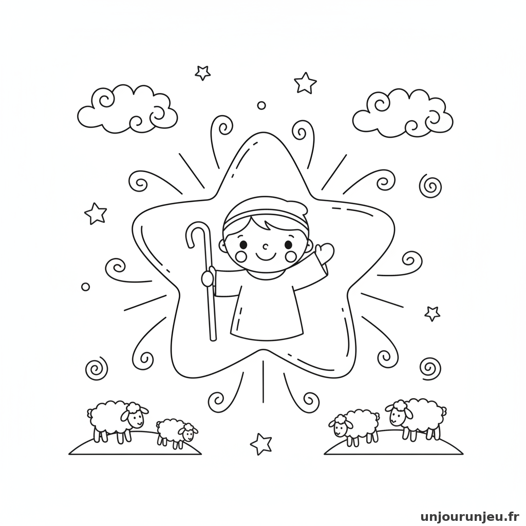 Coloriage Etoile Etoile Berger 13