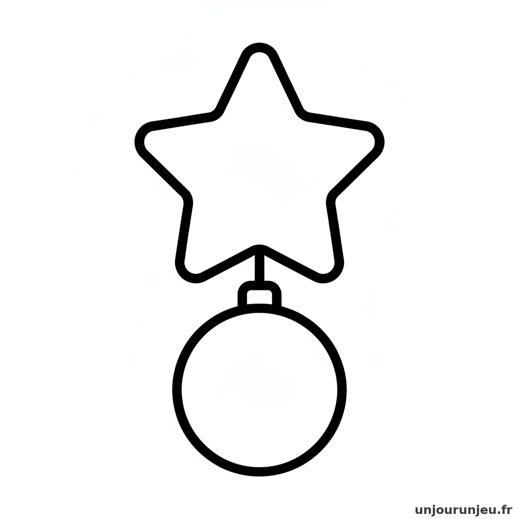 Coloriage Etoile Etoile Boule Noel 20
