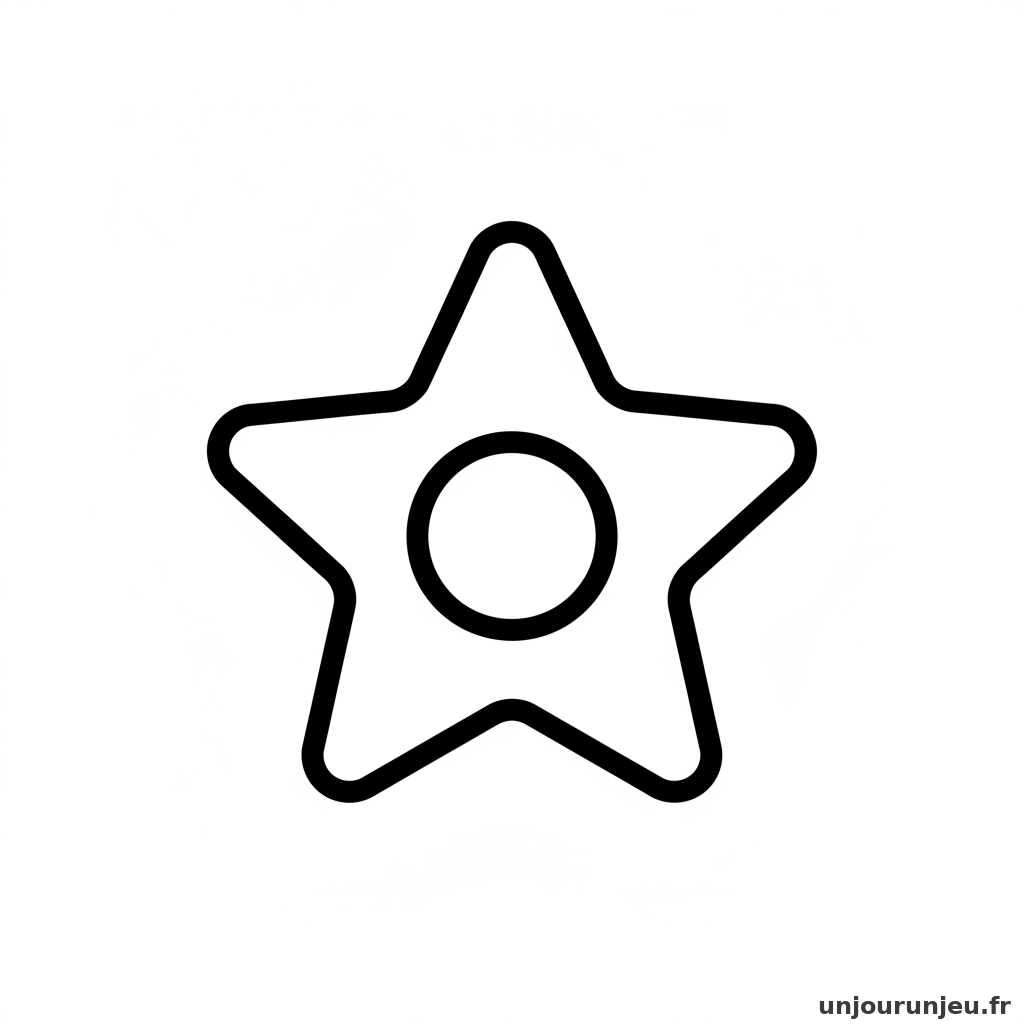 Coloriage Etoile Etoile Brillante 05