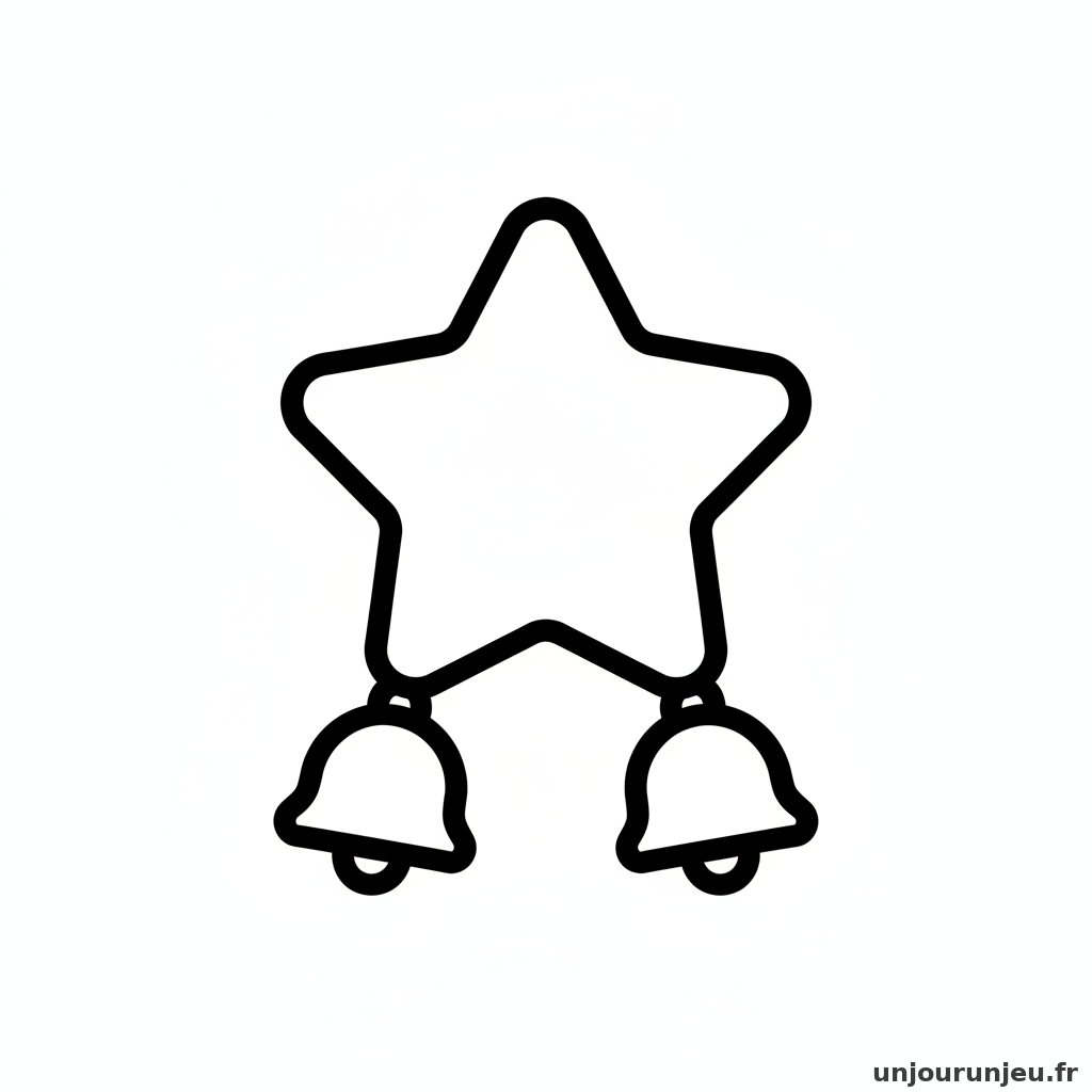 Coloriage Etoile Etoile Clochettes 12