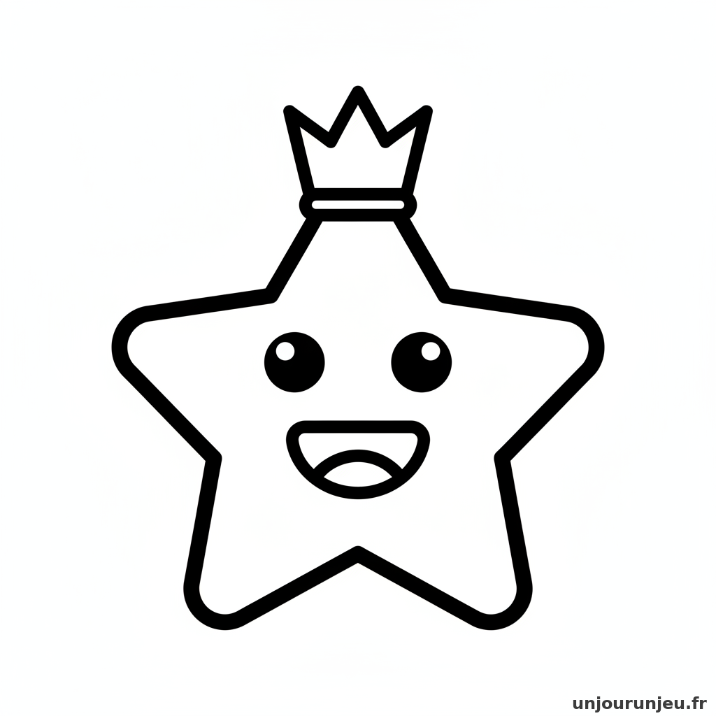Coloriage Etoile Etoile Couronne 17