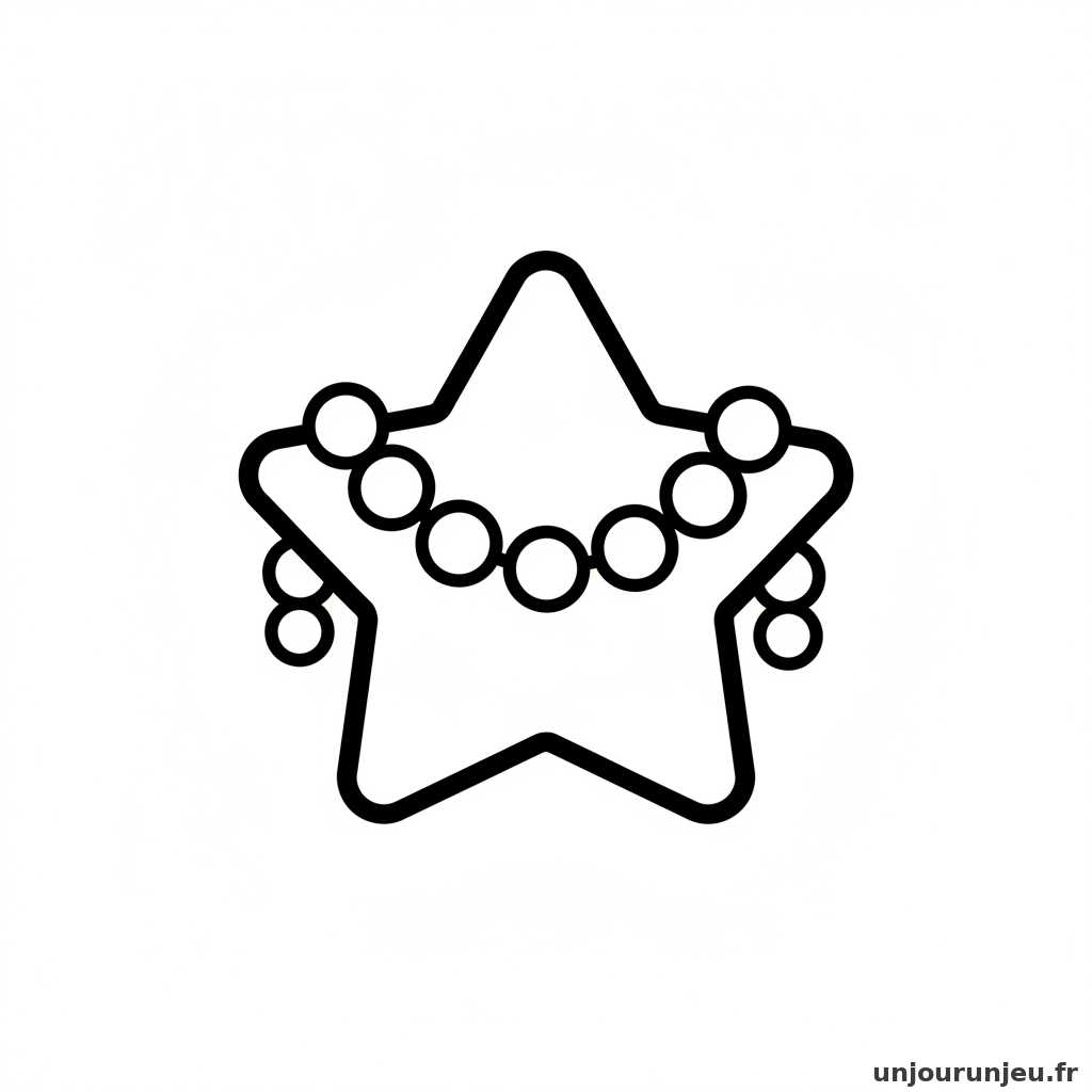 Coloriage Etoile Etoile Guirlande 103