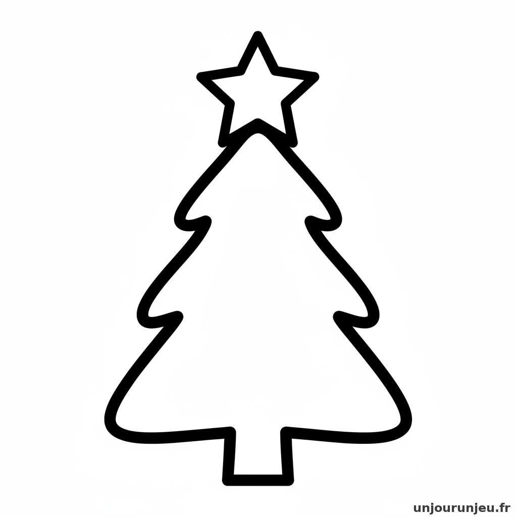 Coloriage Etoile Etoile Sapin 04