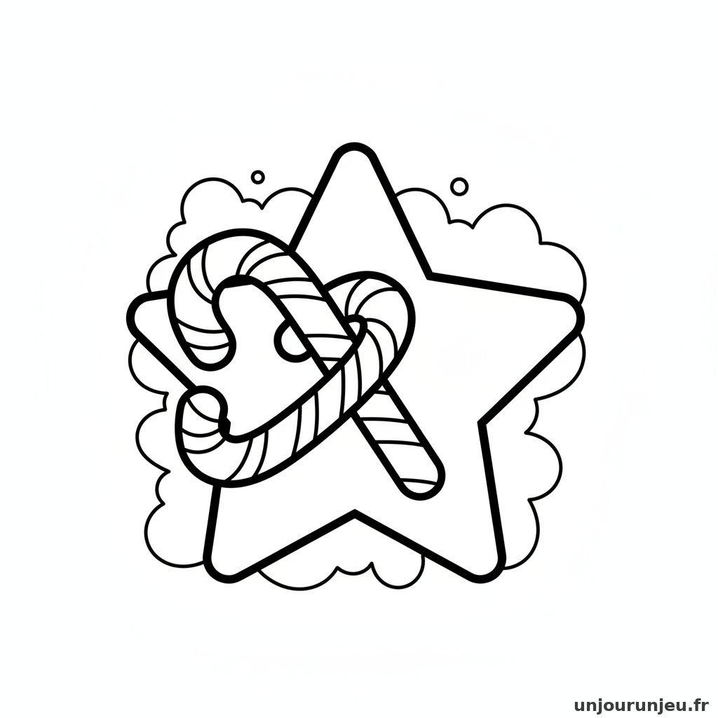 Coloriage Etoile Etoile Sucre Dorge 18