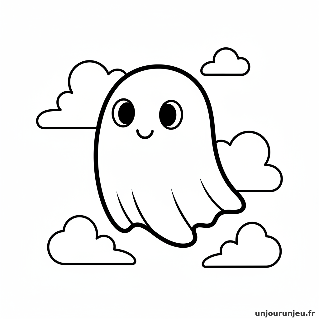 Coloriage Fantome Fantome Bebe 07