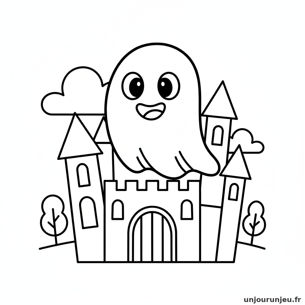 Coloriage Fantome Fantome Chateau 09