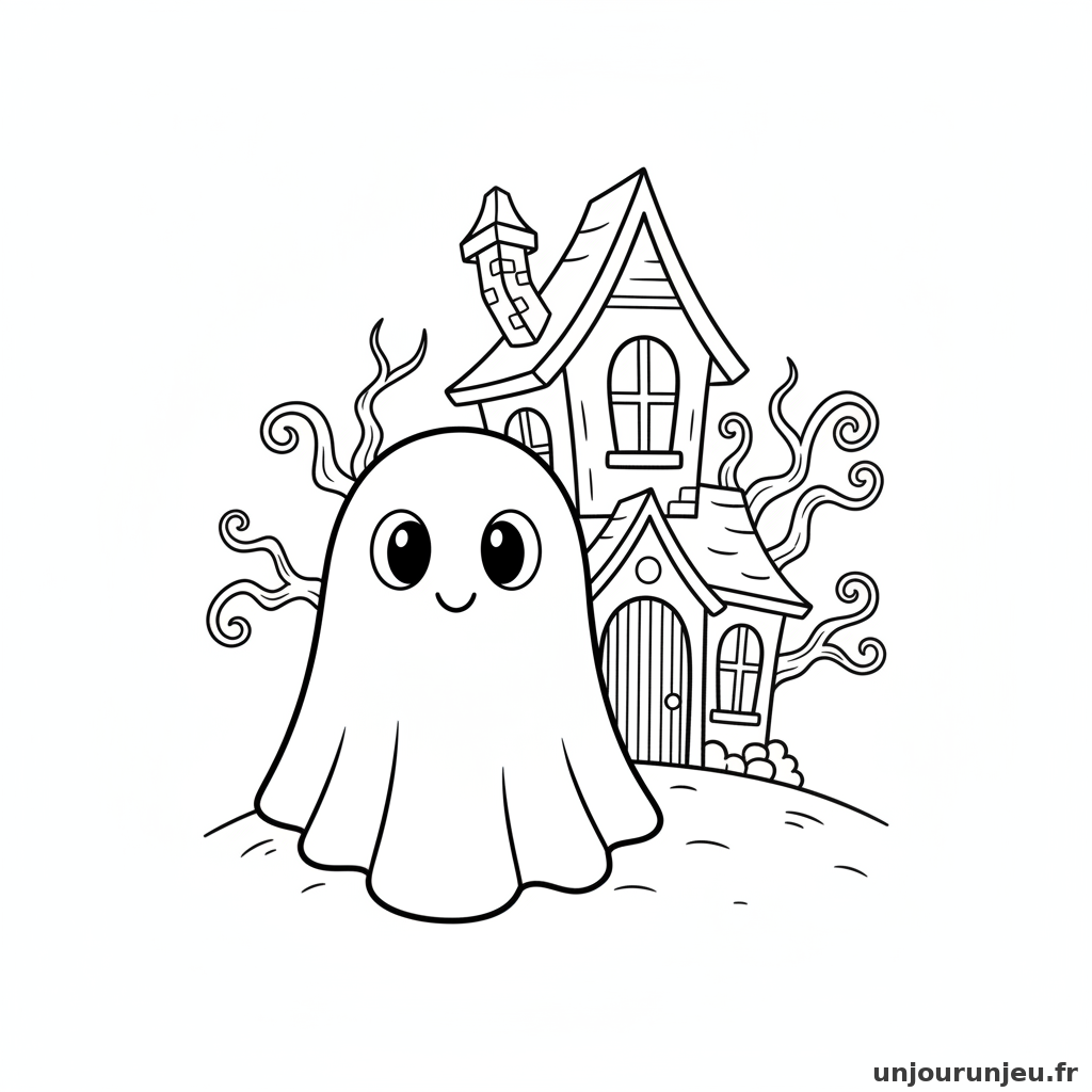 Coloriage Fantome Fantome Maison Hantee 20