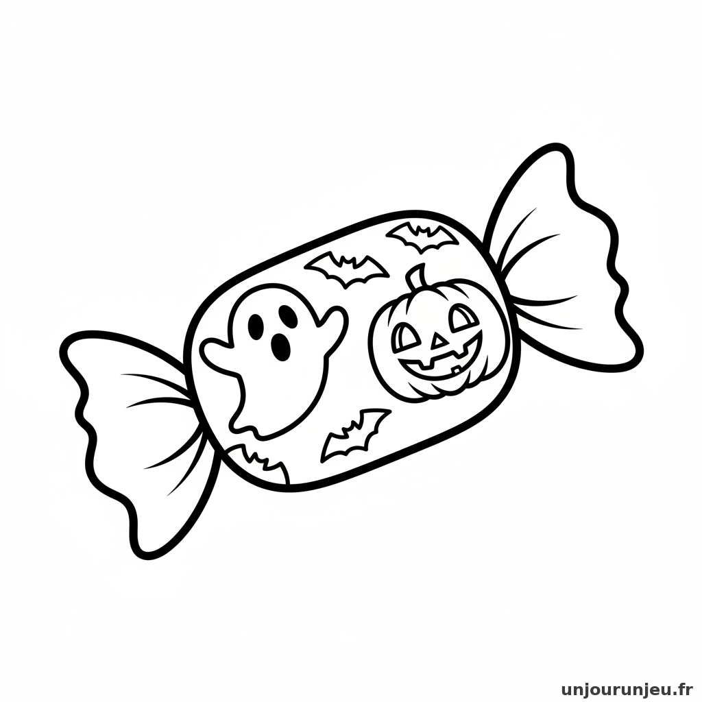 Coloriage Halloween Bonbon Halloween Enveloppe 11