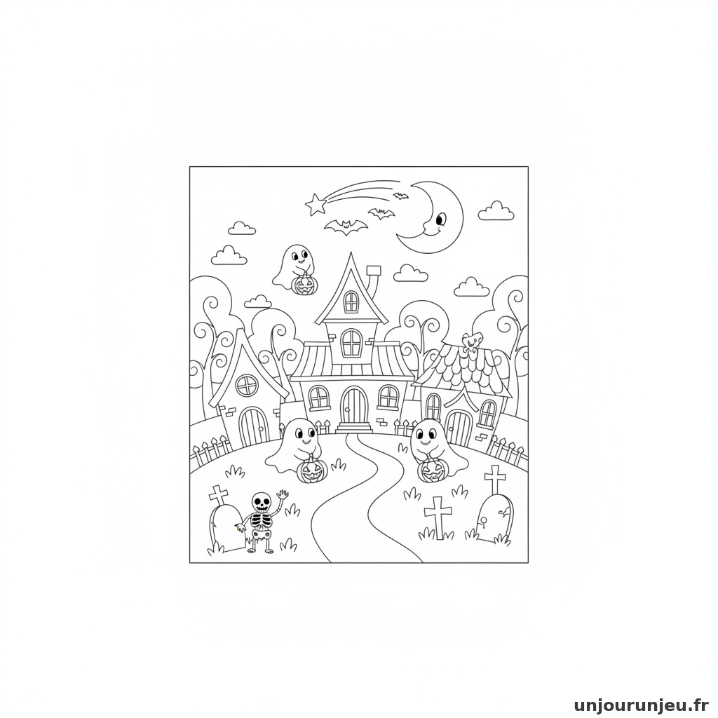 Coloriage Maison Hantee Village Hante 20