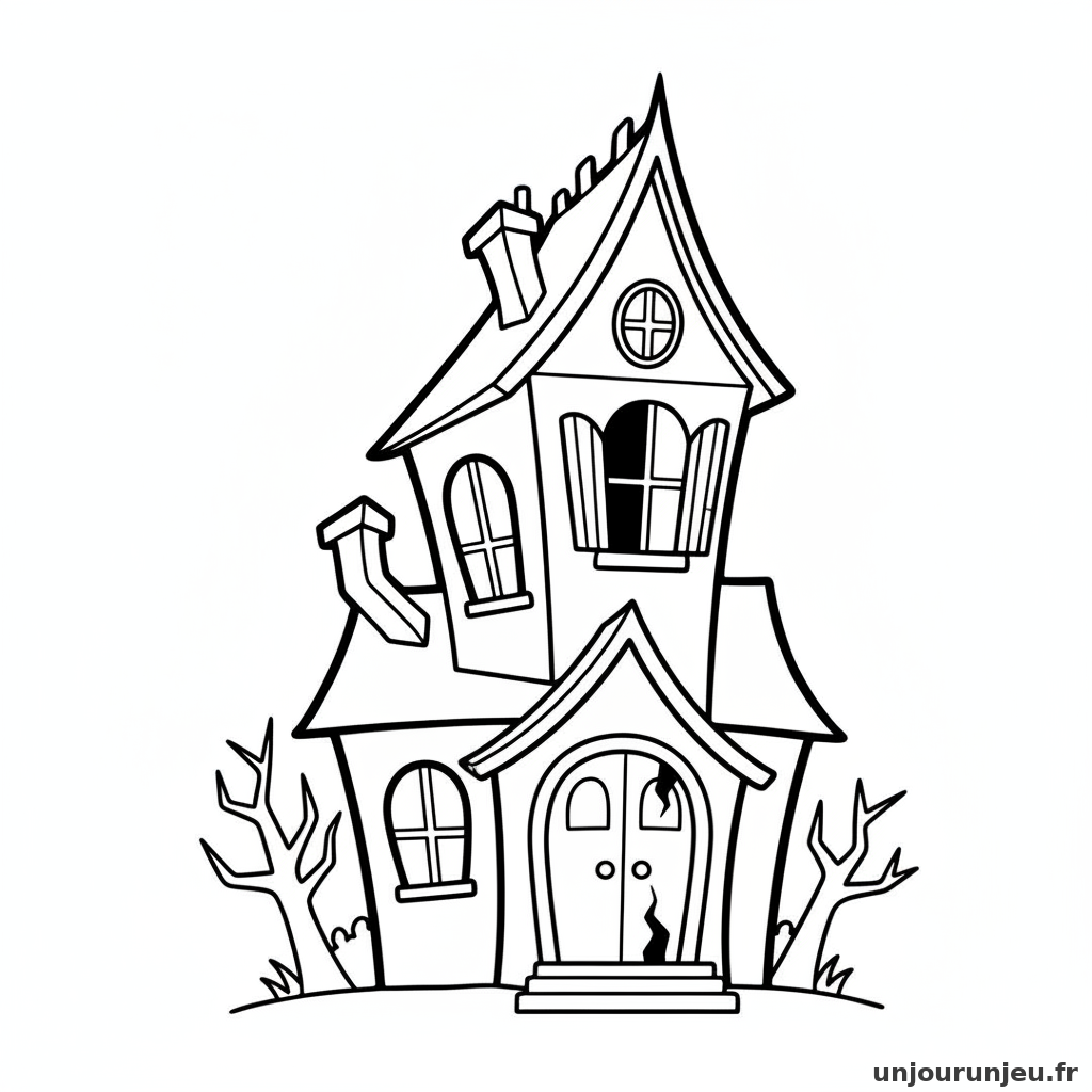 Coloriage Maison Hantee Maison Hantee Classique 01