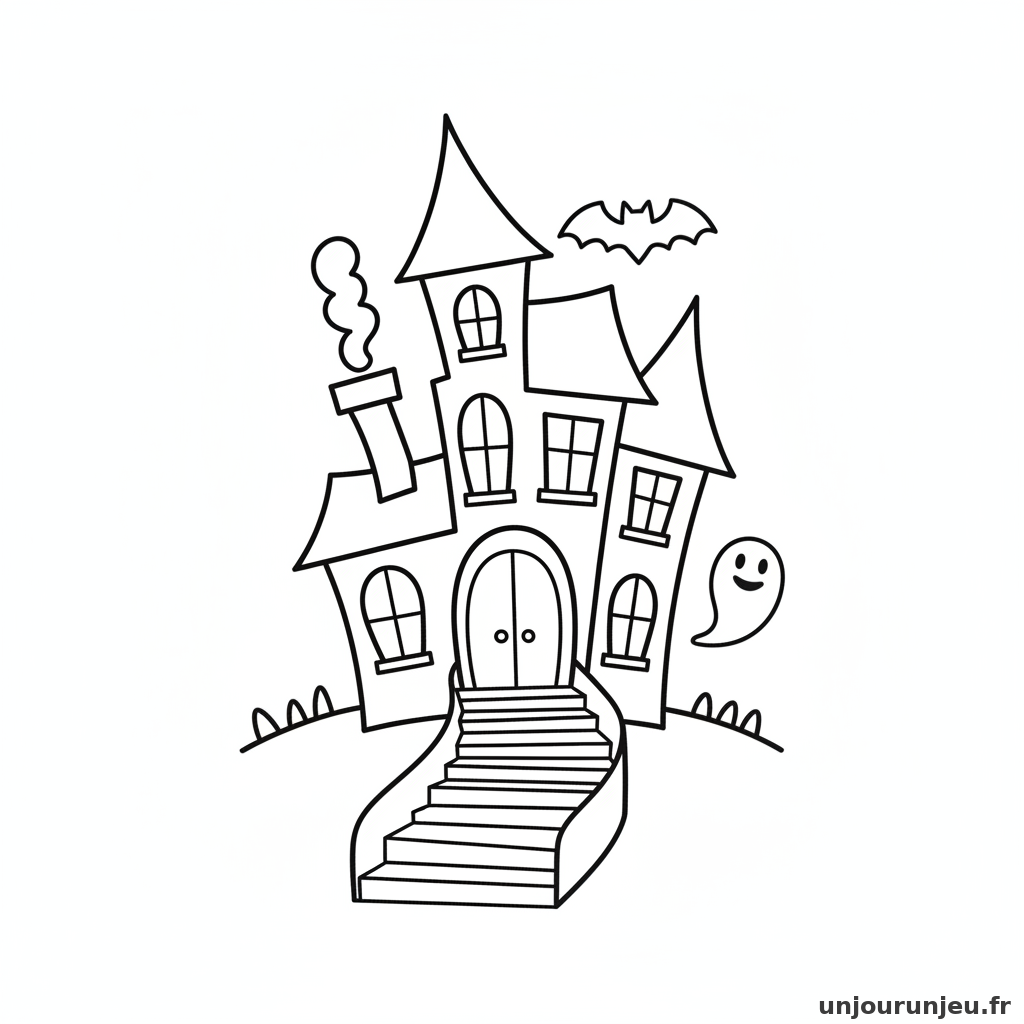 Coloriage Maison Hantee Maison Hantee Escalier 19