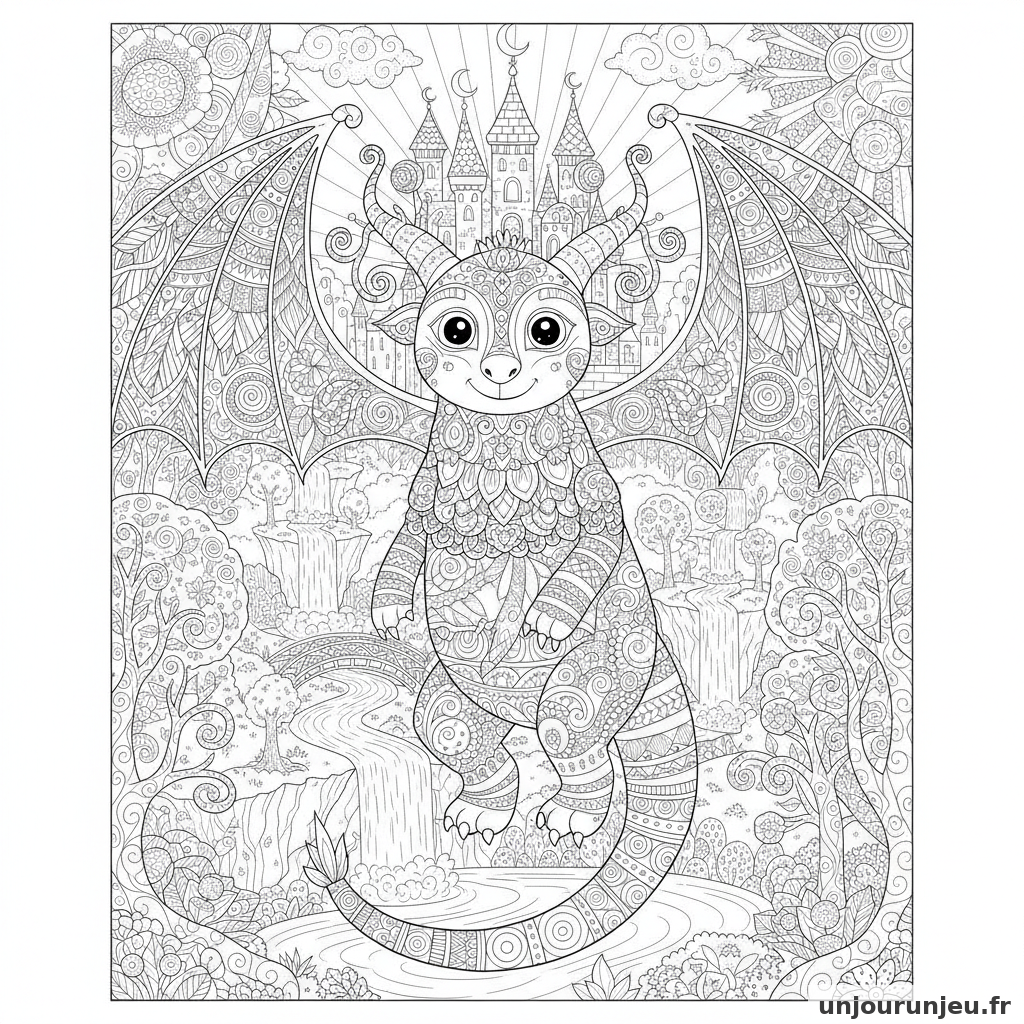 Coloriage Monstre Monstre Ailes 11