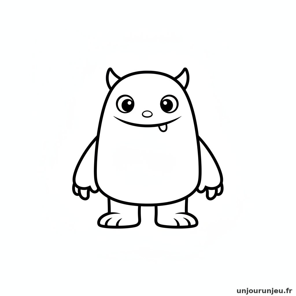 Coloriage Monstre Monstre Bebe 05