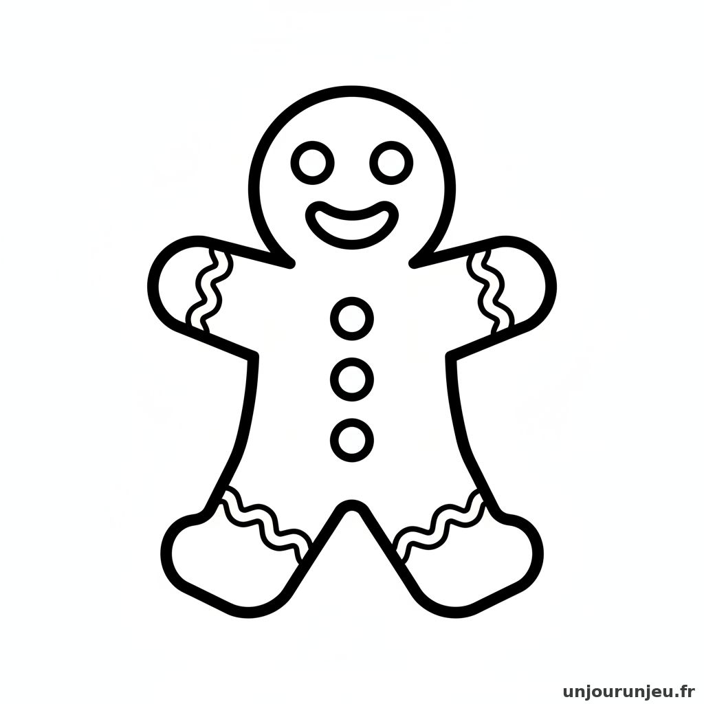 Coloriage Noel Bonhomme Pain Depice 16