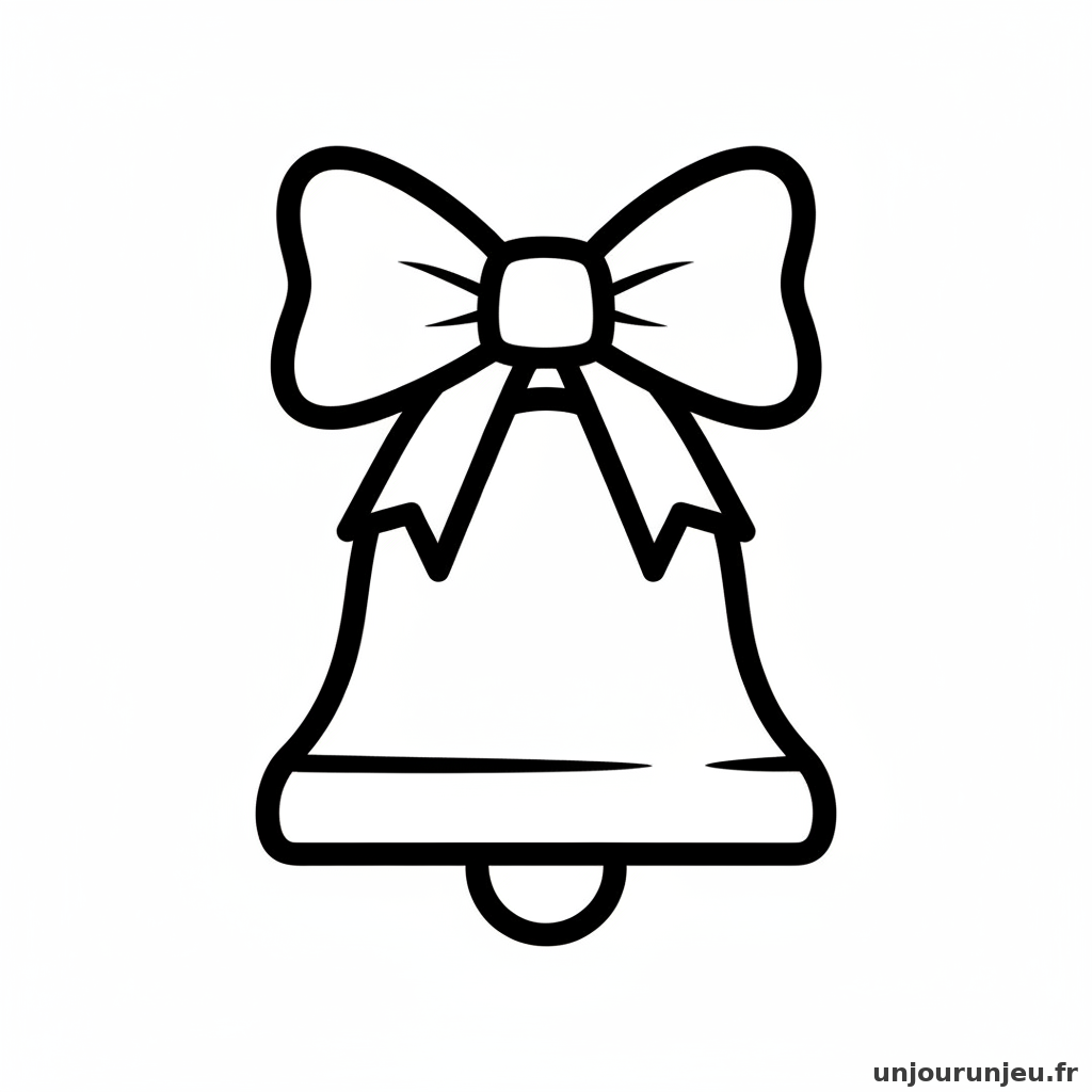 Coloriage Noel Cloche Noel Noeud 06