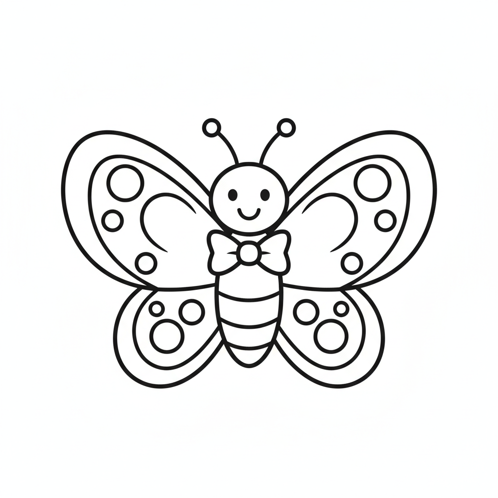 Coloriage Papillon Un Papillon Avec Un Noeud Papillon 10