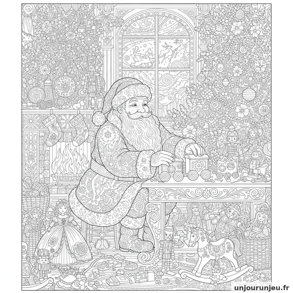 Coloriage Pere Noel Pere Noel Atelier 07