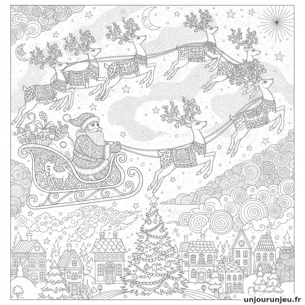 Coloriage Pere Noel Pere Noel Rennes 05