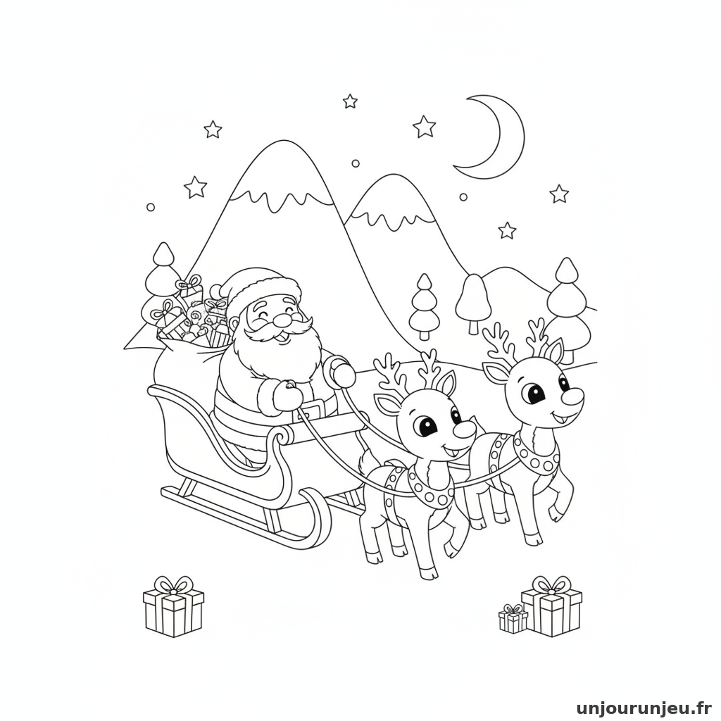 Coloriage Pere Noel Pere Noel Rennes 05